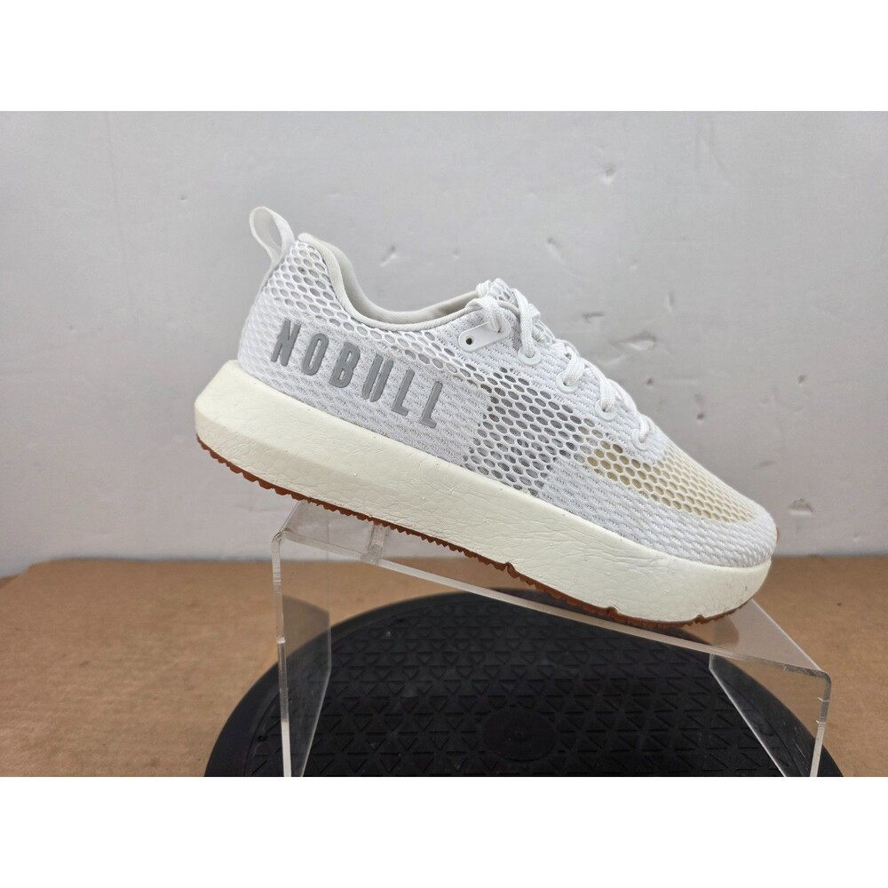 NOBULL Drive Mesh Men’s Size 7 US White Gum Athletic Running Shoes Sneakers w8.5